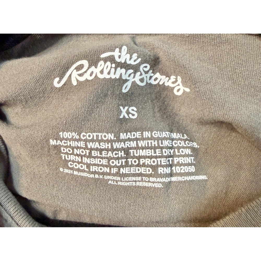 The Rolling Stones Graphic T-Shirt XS Grey Band Tee Logo Music Rock n Roll - Picture 2 of 5